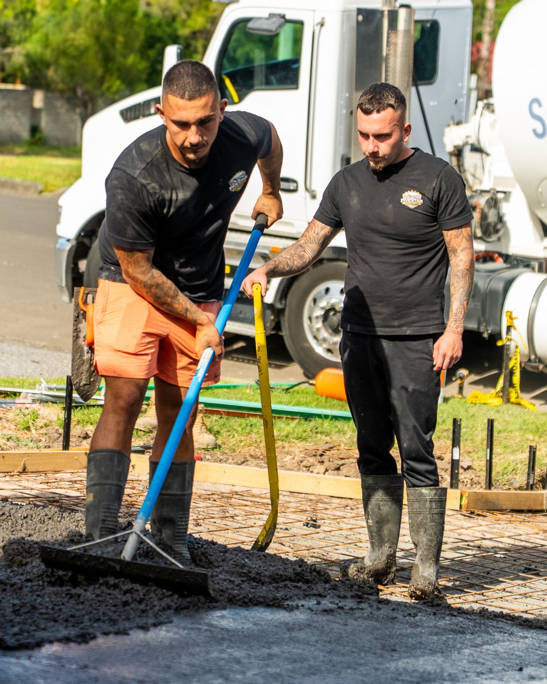 The Five Star Concreting team